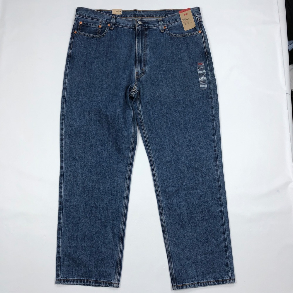 NEW Levis 550 Relaxed Fit Jeans Mens 42x32 Medium Wash Blue Denim